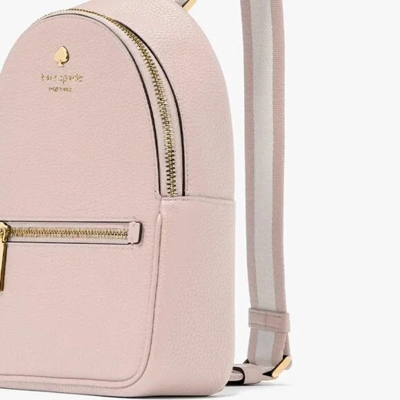 S Kate Spade Emma Beige Pebbled Leather Small Backpack Bag KK073 NWT $379 Retail - Picture 6 of 6